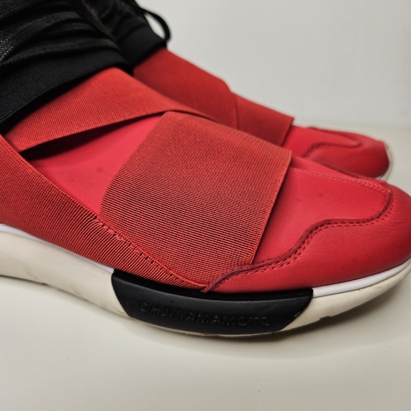 Adidas Y-3 Qasa High Red Black Men's Size 8.5 - Picture 3 of 9